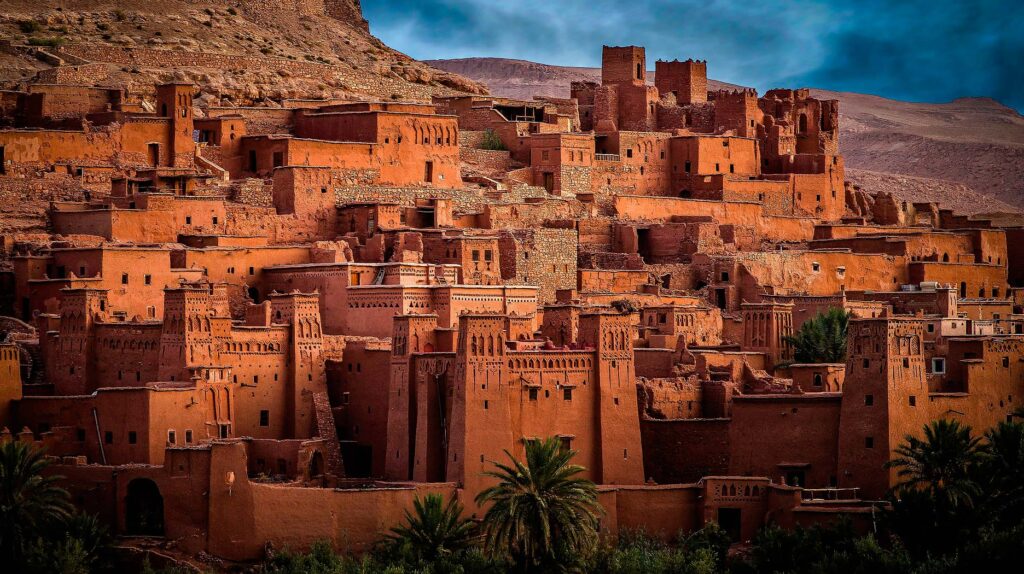 Studios Atlas à Ouarzazate pendant une course de poussière