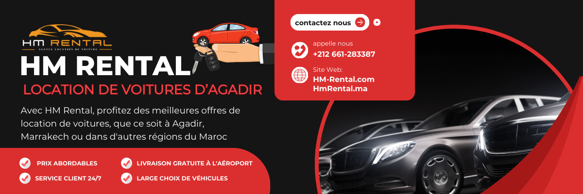 Location de Voiture – Découvrez avec HM Rental Agadir